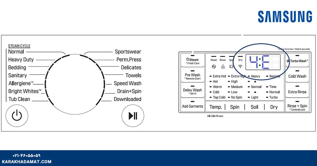 ارور 4E لباسشویی سامسونگ