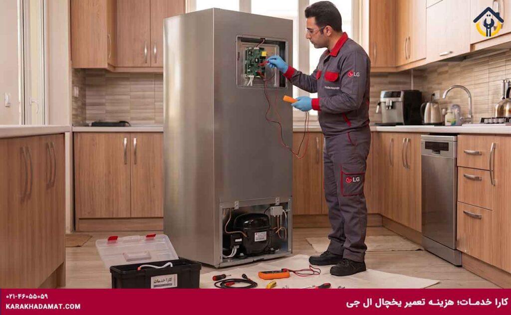 هزینه تعمیر یخچال الجی